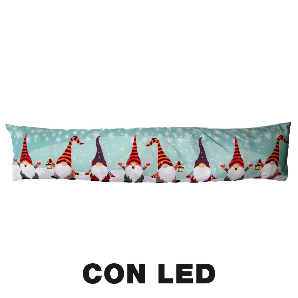 Paraspifferi tessuto gnomi led azzurro cm20x90