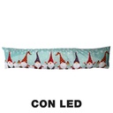 Paraspifferi tessuto gnomi led azzurro cm20x90