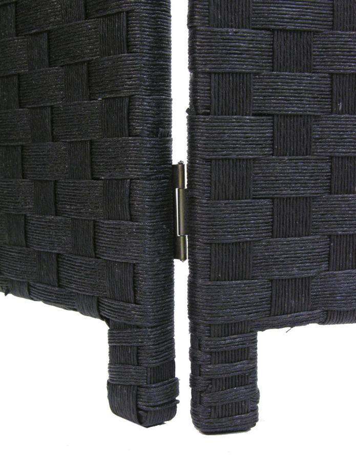 Paravento paper 4 ante nero cm40x3h175