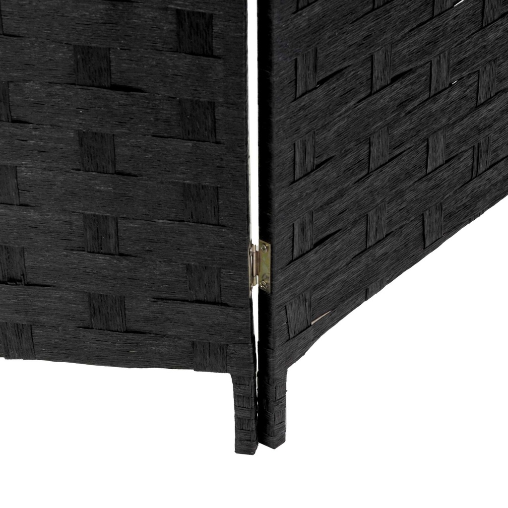 Paravento poliestere 3 ante nero cm 40h175