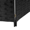 Paravento poliestere 3 ante nero cm 40h175