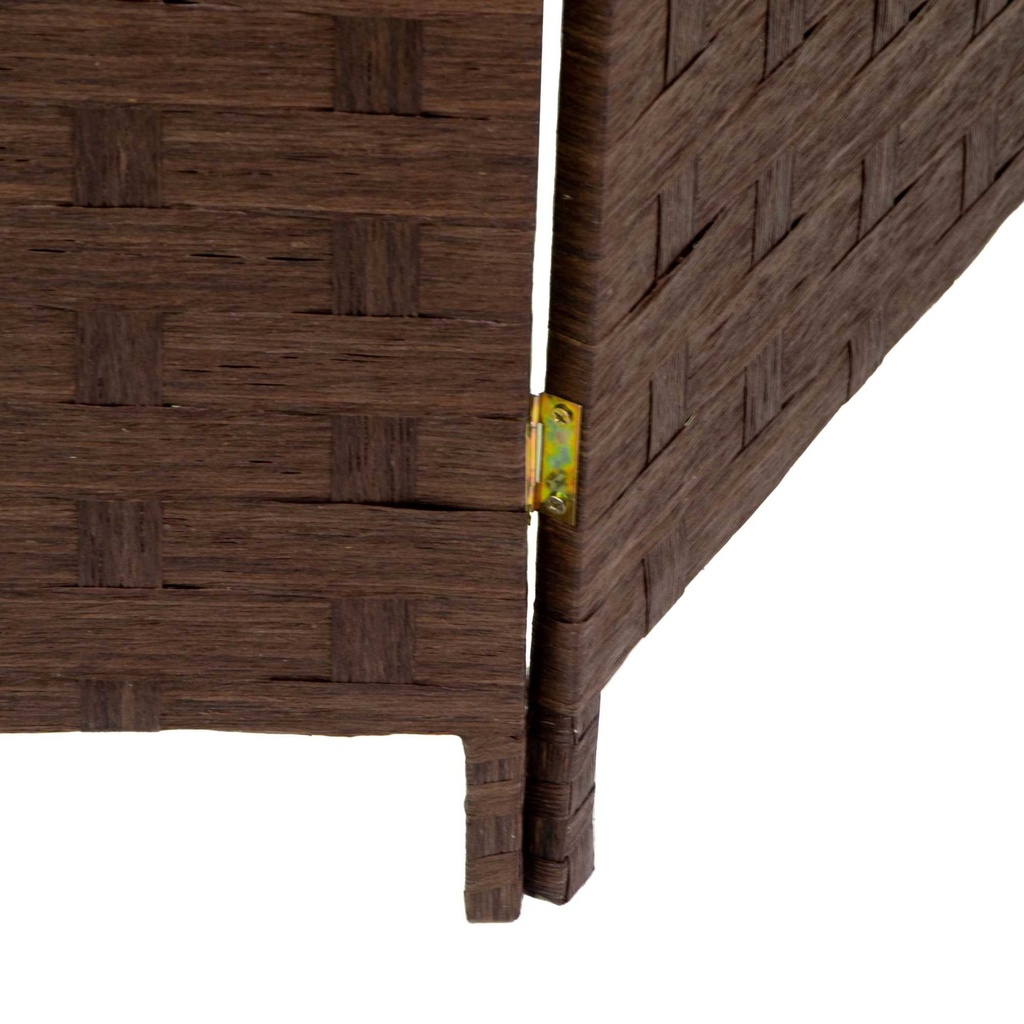 Paravento poliestere 4 ante noce cm 40h175