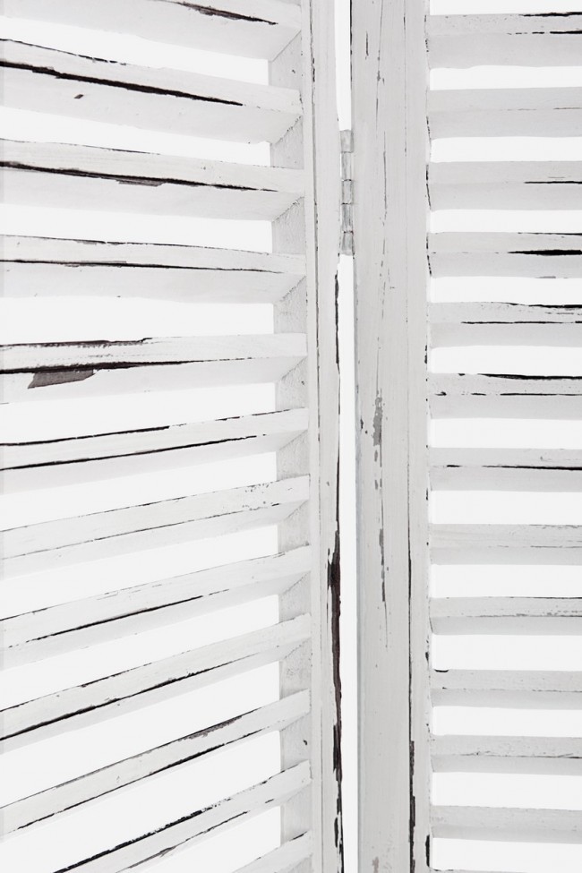 Paravento separe 3 ante legno bianco MIlky cm 120 x 180