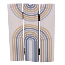 Paravento stampa 3 ante azzurro e arancione cm120,6x2,5h180