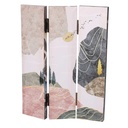 Paravento stampa effetto colline multicolor 3 ante rettangolare cm 120,6x2,5xh180,6x2,5xh180,6x2,5h180