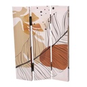 Paravento stampa foglie beige arancione3 ante rettangolare cm 120,6x2,5xh180,6x2,5xh180,6x2,5h180