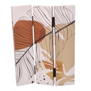 Paravento stampa foglie beige arancione3 ante rettangolare cm 120,6x2,5xh180,6x2,5xh180,6x2,5h180