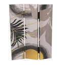 Paravento stampa foglie noce oro 3 ante rettangolare cm 120,6x2,5xh180,6x2,5xh180,6x2,5h180