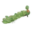 Pavone piume verde con clip cm30x5h11