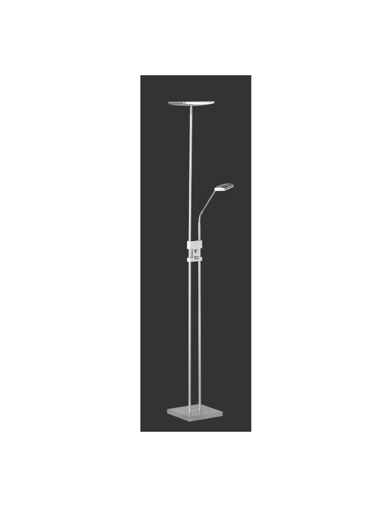 Piantana 2 Led Luke Nichel Luce Orientabile Trio Lighting