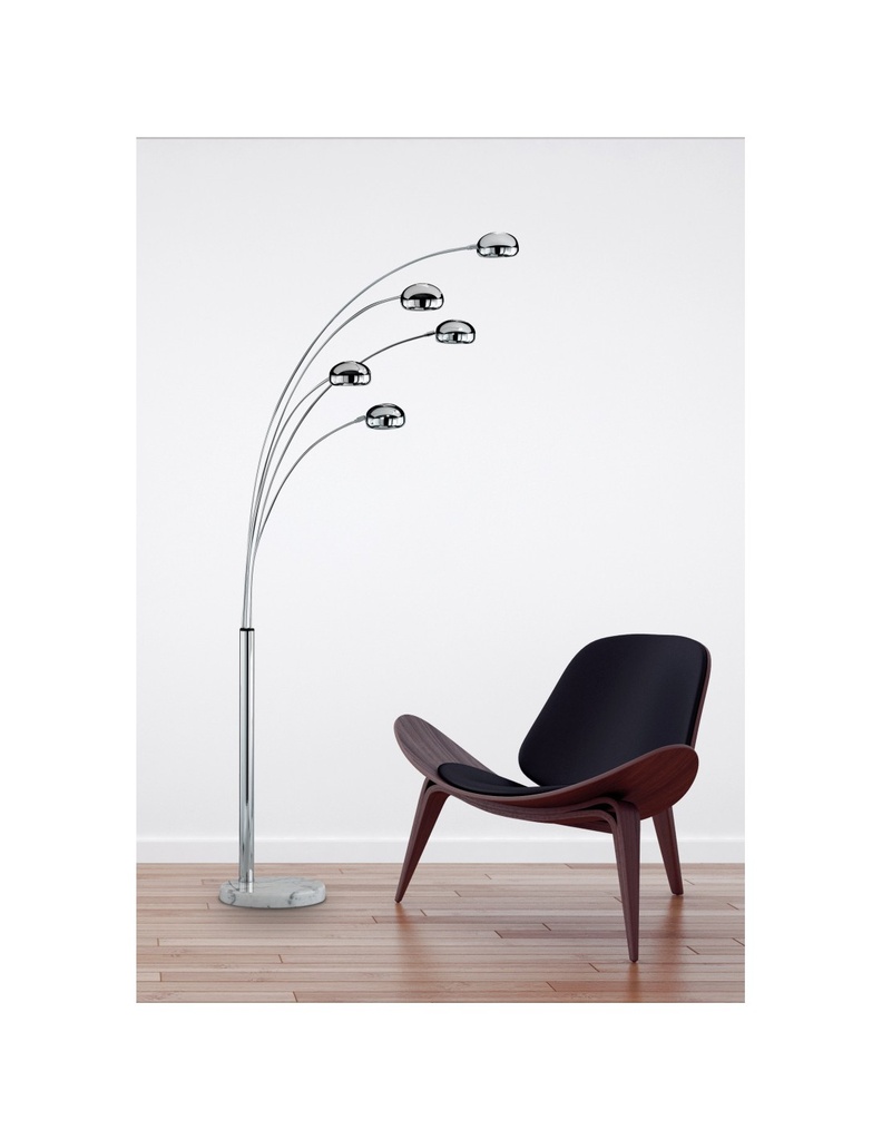 Piantana 5xE14 Five Fingers Cromo H205 cm Trio Lighting