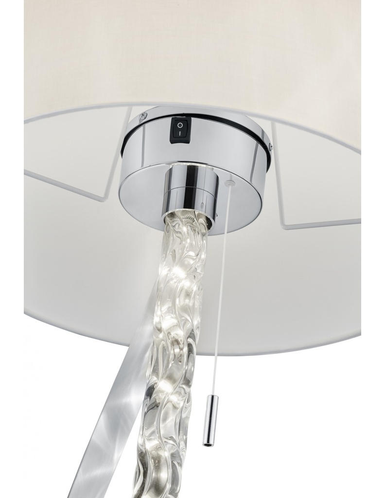 Piantana Cannes II Con Fusto Illuminato Led Cromo Trio Lighting