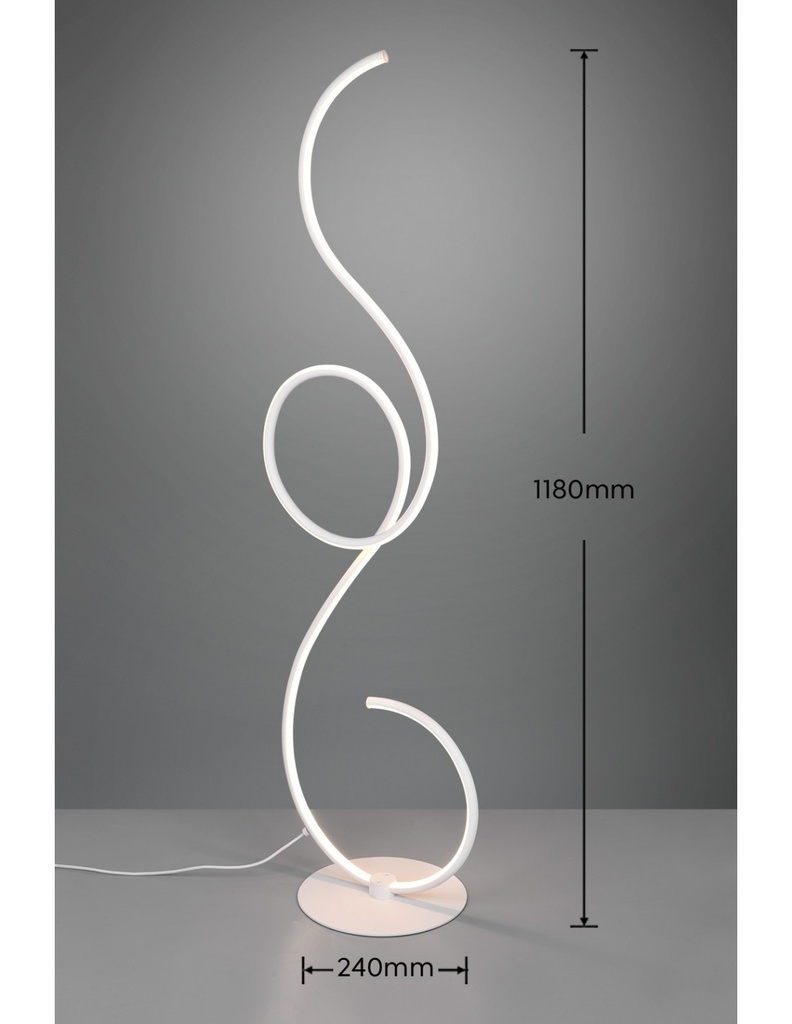 Piantana Da Salotto Moderna Bianca Led Dimmer Jive Trio Lighting