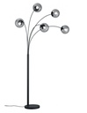Piantana Design 5 Sfere Vetro Fumé Balini Antracite Trio Lighting