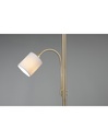 Piantana Hotel Ottone Paralume Tessuto Crema Spot Lettura Trio Lighting