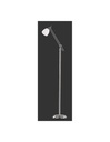 Piantana Icaro Nichel E Spot Vetro Opaco Bianco H165 cm Trio Lighting