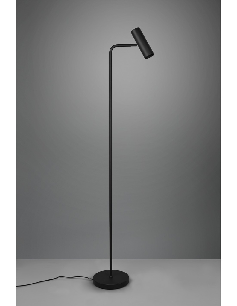 Piantana Marley Nero E Spot Cilindrico H151 Trio Lighting