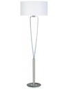 Piantana Moderna Paris II Nichel con Paralume Bianco Trio Lighting
