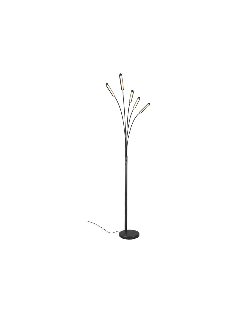 Piantana Reed 5 Archi Led Nero Opaco H195 cm Trio Lighting