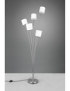 Piantana Salotto Tommy Nichel 5 Paralumi Tessuto Bianco H163 cm Trio Lighting