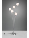 Piantana Salotto Tommy Nichel 5 Paralumi Tessuto Bianco H163 cm Trio Lighting