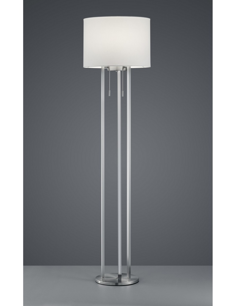 Piantana Tandori Nichel Paralume Bianco H156 cm Trio Lighting