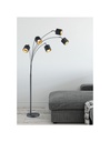 Piantana Tommy Nero 5xE14 Tessuto Nero-Oro H200 cm Trio Lighting
