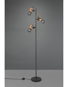 Piantana Tosh Nero 3xE14 Legno E Gabbia Metallica H150 cm Trio Lighting