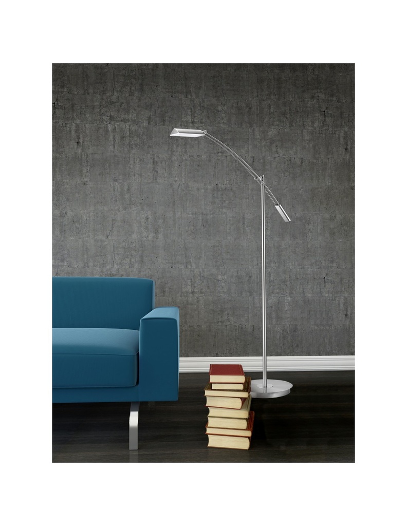 Piantana Verona Led 12W H126 cm Nichel Trio Lighting