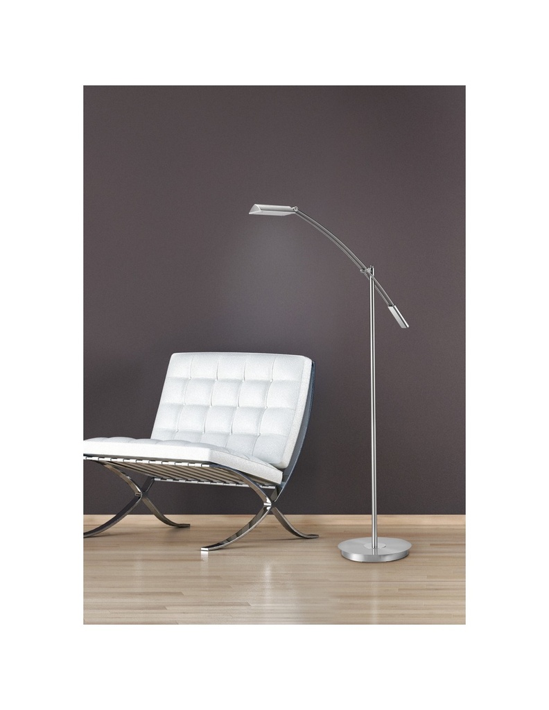 Piantana Verona Led 12W H126 cm Nichel Trio Lighting
