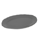 Juliet gray oval plate cm35x26h3