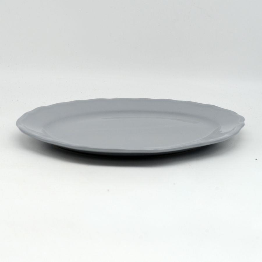 Juliet gray oval plate cm35x26h3