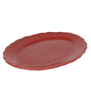Oval red juliet plate cm35x26h3