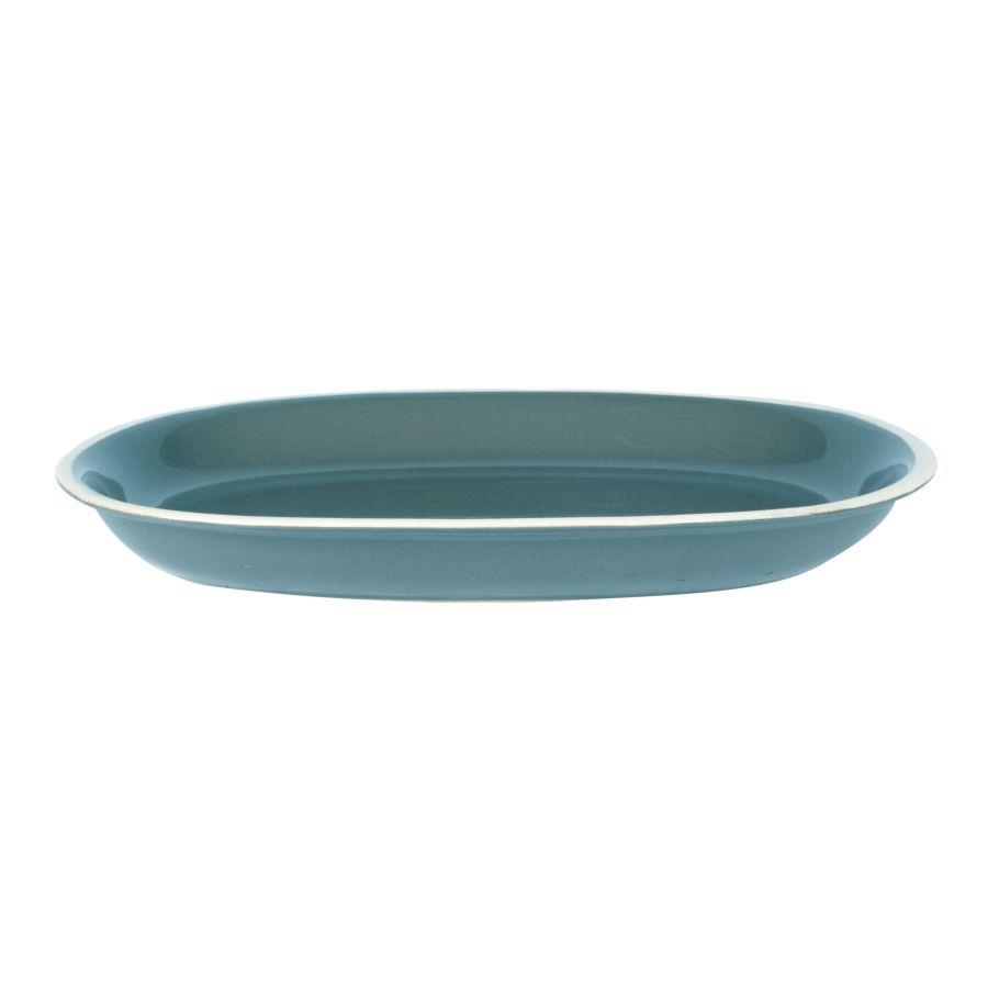 Othello blue cream oval plate cm36x25,5h4,5