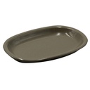 Romeo dove gray oval plate cm36x25h4