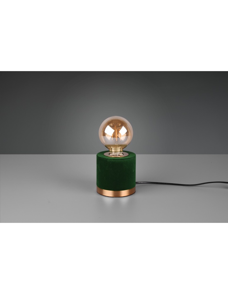 Piccola Lampada Tavolo Judy Velluto Verde Ø11 cm Trio Lighting
