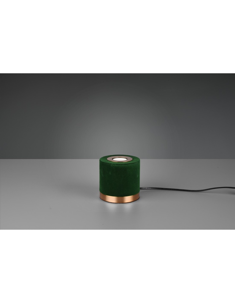 Piccola Lampada Tavolo Judy Velluto Verde Ø11 cm Trio Lighting