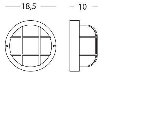 Plaf.C/Gabbia In Resina  linea echo tonda  nero
