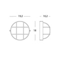 Plaf.Picc.Gabbia  linea industriale tonda  bianco