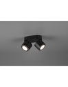 Plafone 2 Spot Led Doppia Emissione L18 cm Taurus Nero Trio Lighting