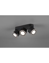 Plafone 3 Spot Led Doppia Emissione L27 cm Taurus Nero Trio Lighting