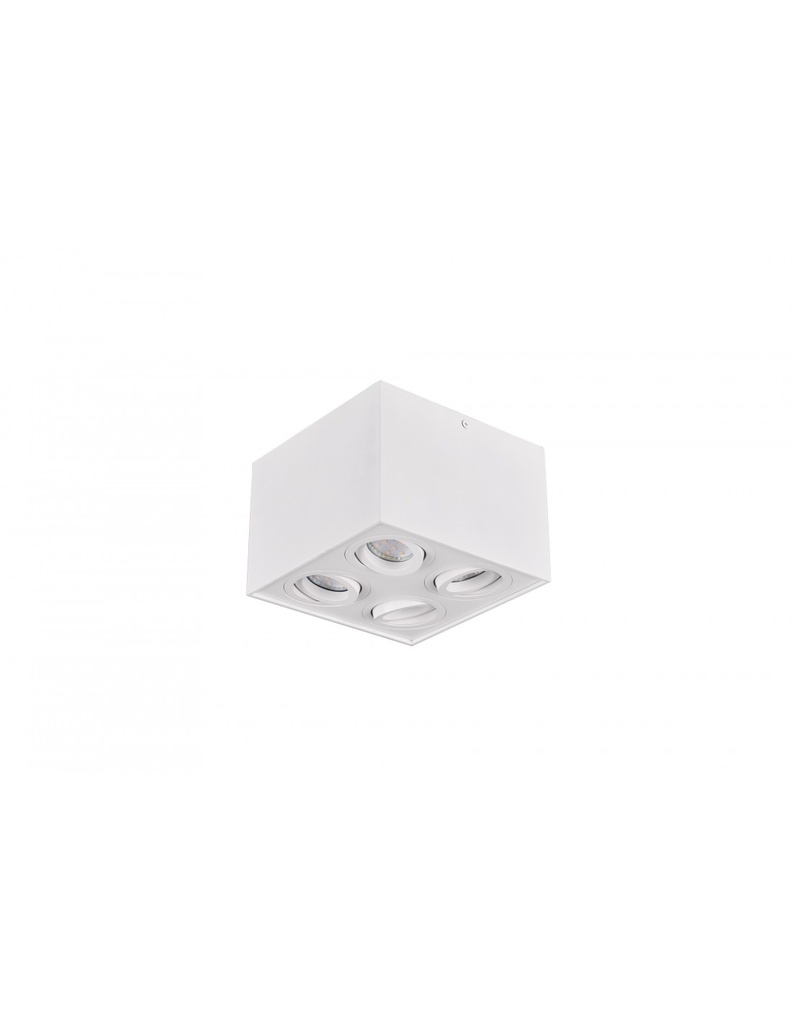 Plafone Bianco da Soffitto Biscuit 4 Spot GU10 Orientabili Trio Lighting