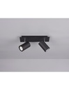 Plafoniera 2 Faretti Spot Orientabili Marley Nero Trio Lighting