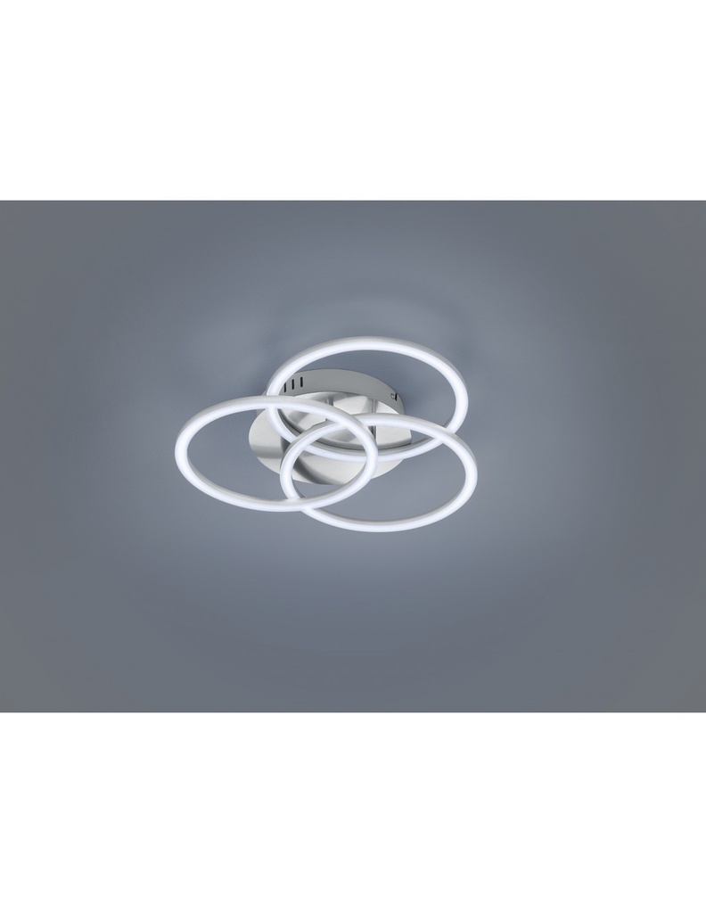 Plafoniera 3 Anelli Orientabili Led Dimmer Circle Nichel Trio Lighting