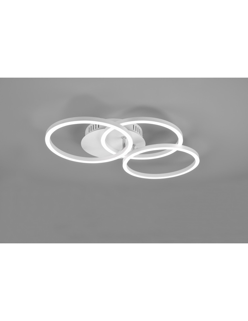 Plafoniera 3 Cerchi Orientabili Led Dimmer Circle Bianco Trio Lighting