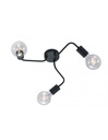 Plafoniera 3 Luci Diallo Tubi Metallo Nero Ø47 cm Trio Lighting