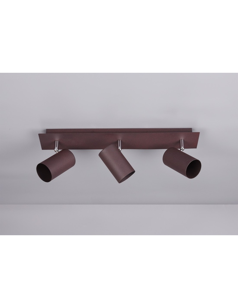 Plafoniera 3 Spot GU10 Orientabili Marley Ruggine Trio Lighting