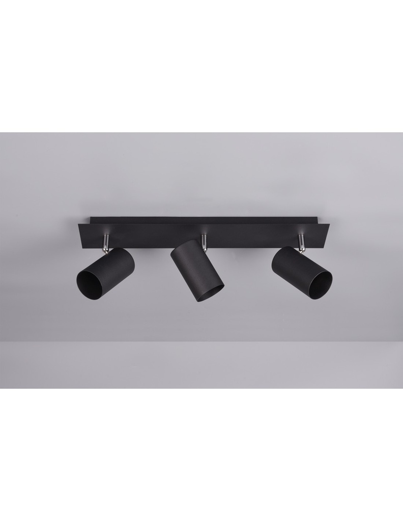 Plafoniera 3 Spot Orientabili Marley Nero Trio Lighting