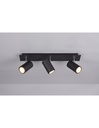 Plafoniera 3 Spot Orientabili Marley Nero Trio Lighting