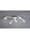 Plafoniera 5 Faretti Cilindro Spot Orientabili Marley Bianco Trio Lighting